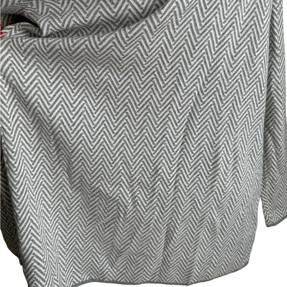 Vince Camuto Herringbone Open Front Cardigan Gray/White Size Medium Long Sleeve - Picture 9 of 17